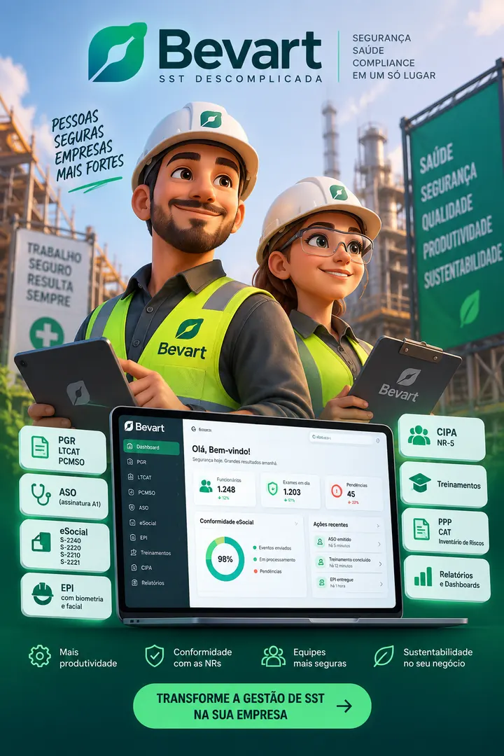 Bevart: Saúde e segurança do trabalho: PGR, ASO, eSocial, EPI e treinamentos.